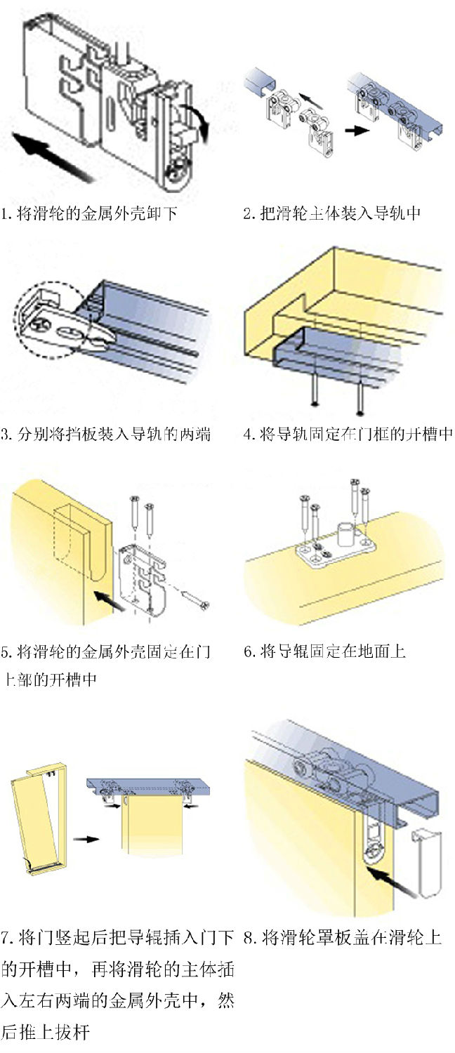 神岡日式二維可調(diào)塑膠靜音60公斤木質(zhì)移門(mén)柜門(mén)吊輪廠家SG-MOD002安裝方法.jpg